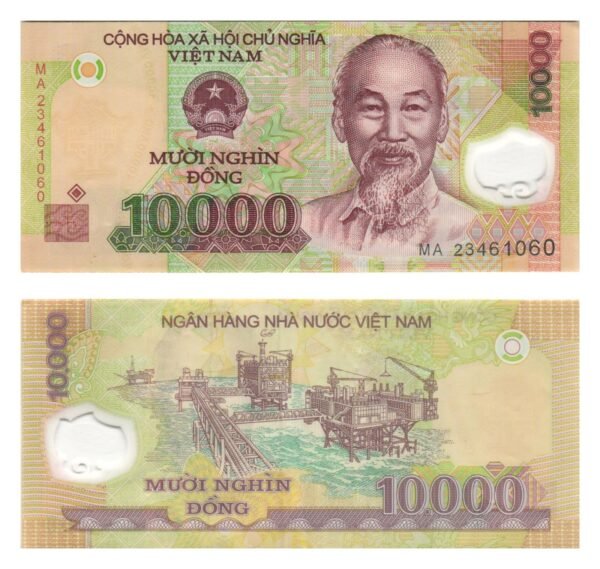 VIETNAM 10000 dong ND / Polymer plastic / VF