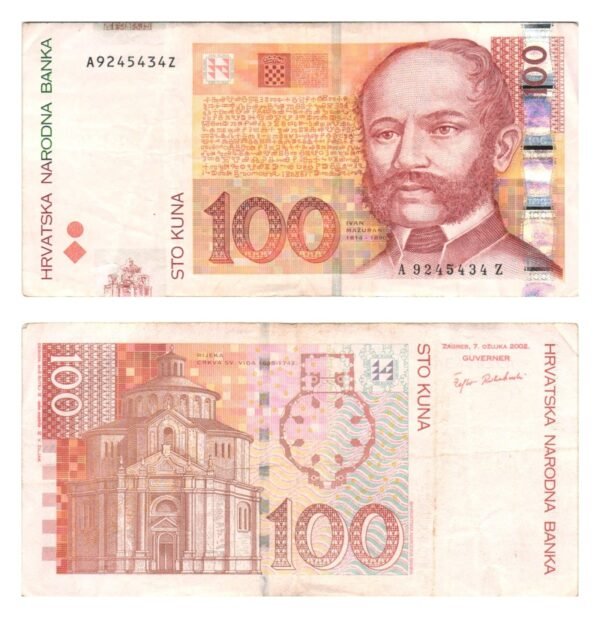 CROATIA 100 kuna 2002 / series Z / VF+