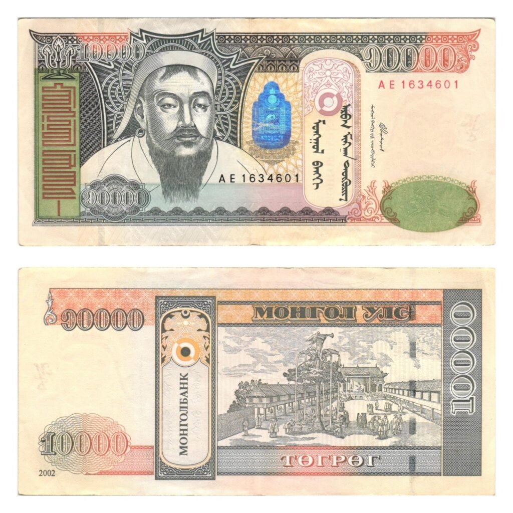 MONGOLIA 10000 togrog 2002 VF+