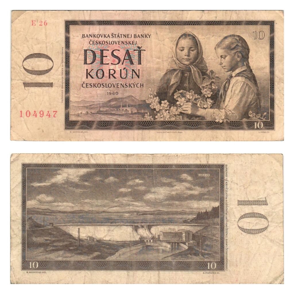 CZECHOSLOVAKIA 10 korun 1960 VF-