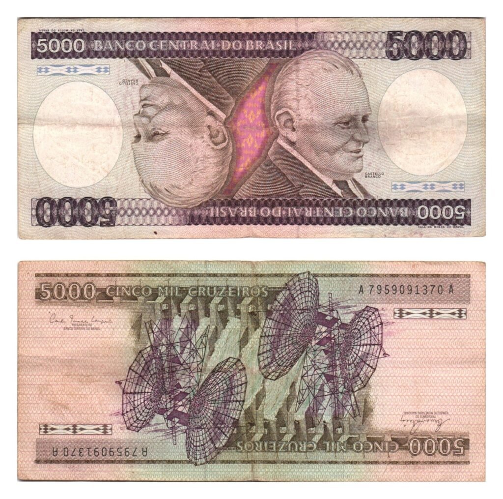 BRAZIL 5000 cruzeiros ND VF