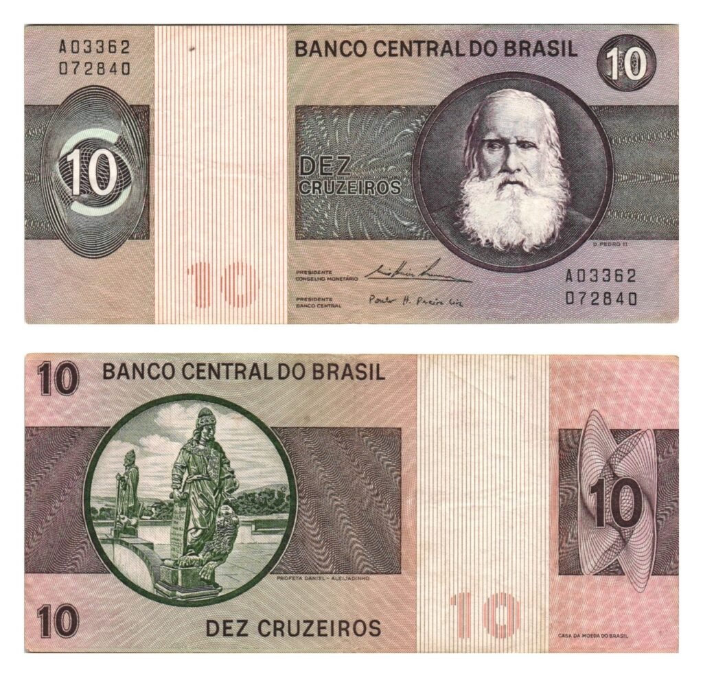BRAZIL 10 cruzeiros ND VF