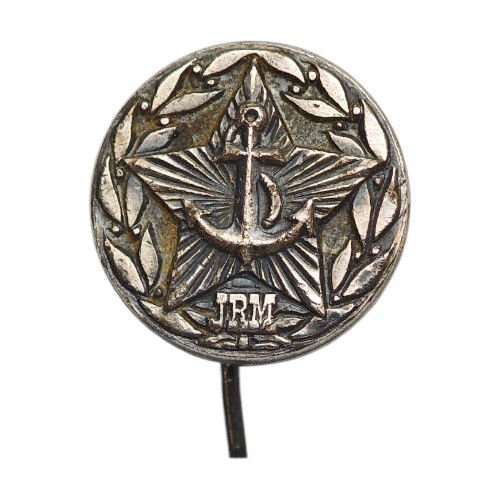 YUGOSLAVIA Yugoslav Navy - JRM / anchor and laurel wreath / vintage lapel pin