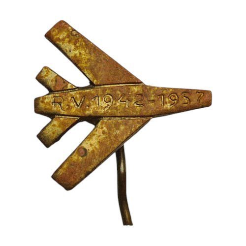 YUGOSLAVIA 15th Anniversary of Yugoslav Air Force, 1942-1957 / aircraft / vintage lapel pin