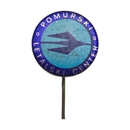 YUGOSLAVIA Slovenia / Pomurski letalski center - Pomurje Aviation Center / glider / vintage enameled lapel pin