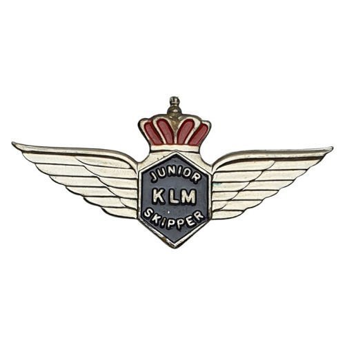 NETHERLANDS KLM Royal Dutch Airlines Junior Skipper wing badge