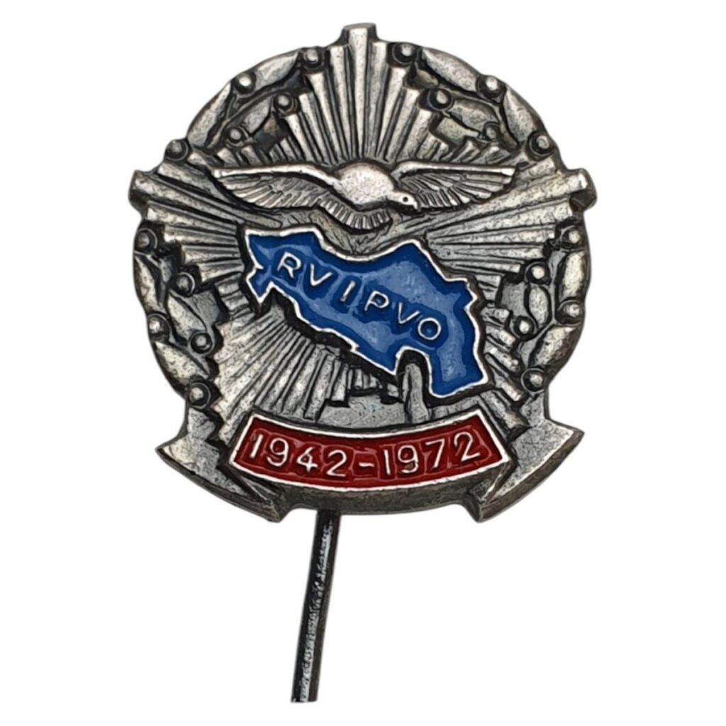 YUGOSLAVIA Yugoslav Air Force and Air Defence (RV i PVO) 30th anniversary, 1942–1972 / lapel pin