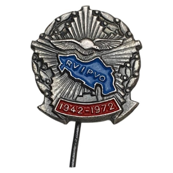 YUGOSLAVIA Yugoslav Air Force and Air Defence (RV i PVO) 30th anniversary, 1942–1972 / lapel pin