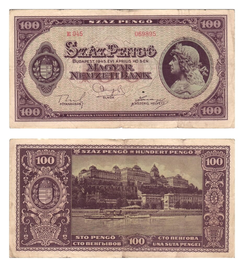 HUNGARY 100 pengo 1945 VF