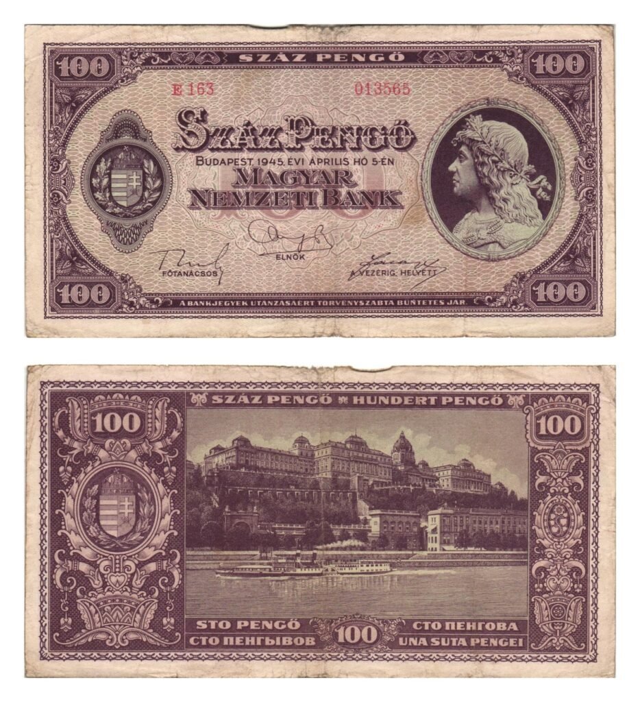 HUNGARY 100 pengo 1945 VF
