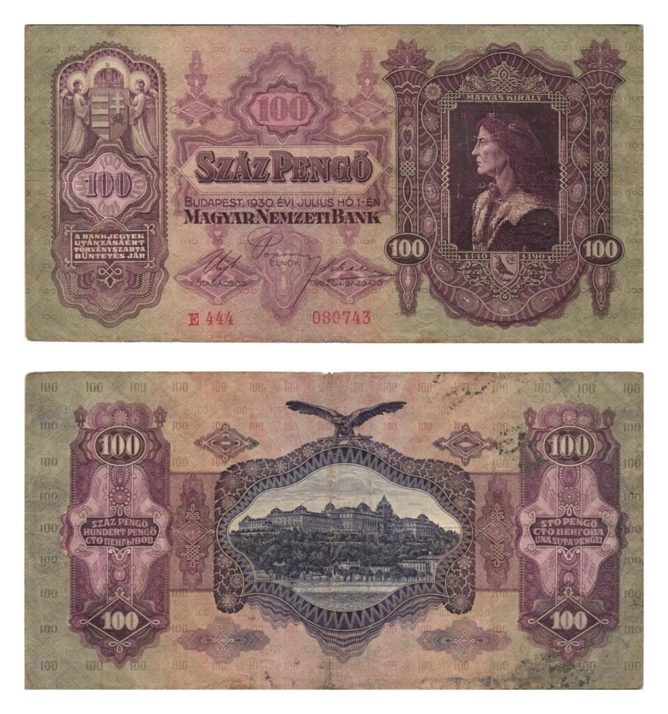 HUNGARY 100 pengo 1930 VF