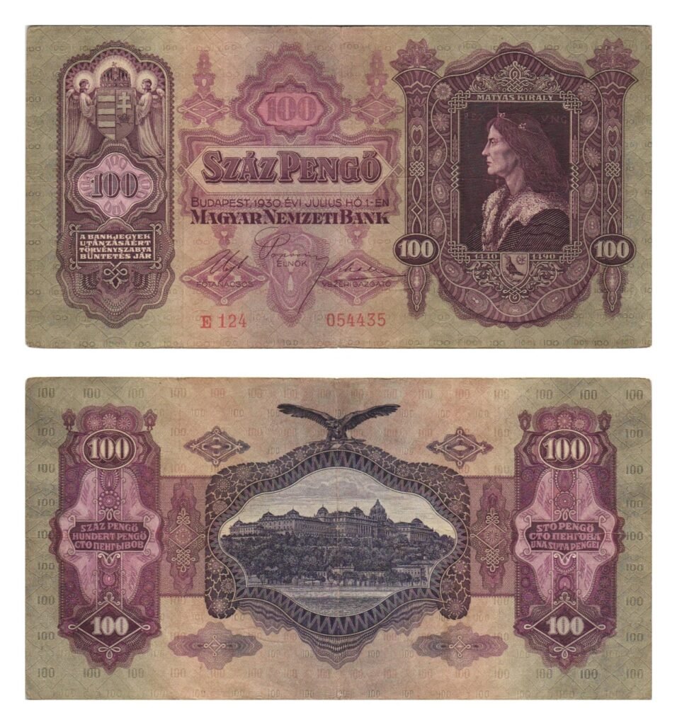 HUNGARY 100 pengo 1930 VF