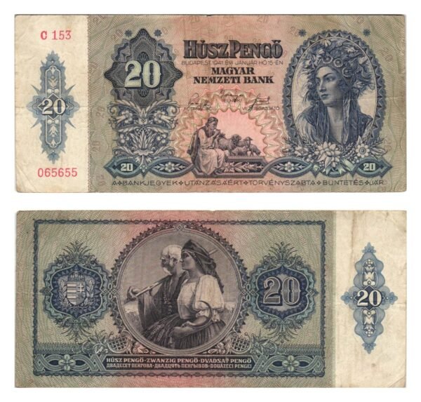 HUNGARY 20 pengo 1941 VF