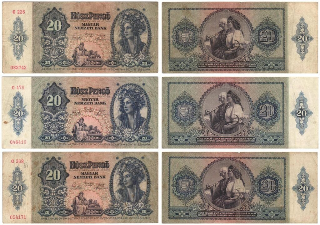 HUNGARY 20 pengo 1941 / banknotes lot / 3 pcs.