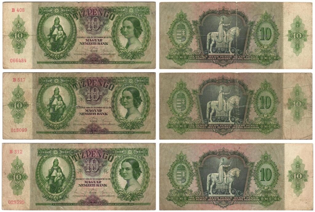 HUNGARY 10 pengo 1936 / banknotes lot / 3 pcs.