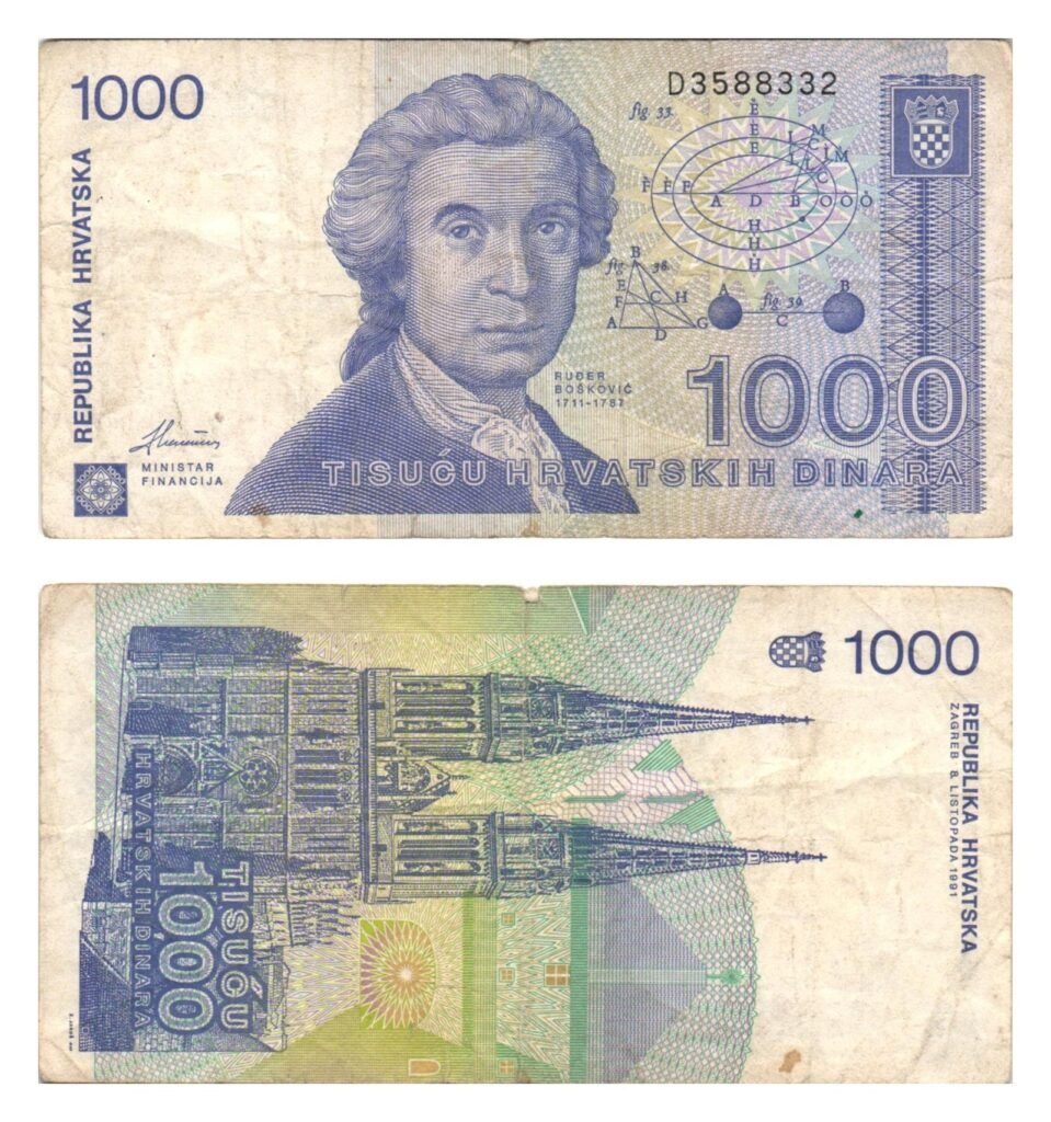 CROACIA 1000 dinares croatas 1991 MBC-