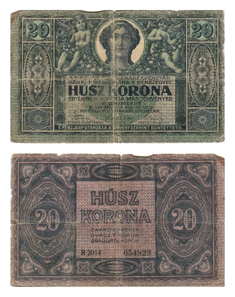 HUNGRÍA 20 coronas 1919 F