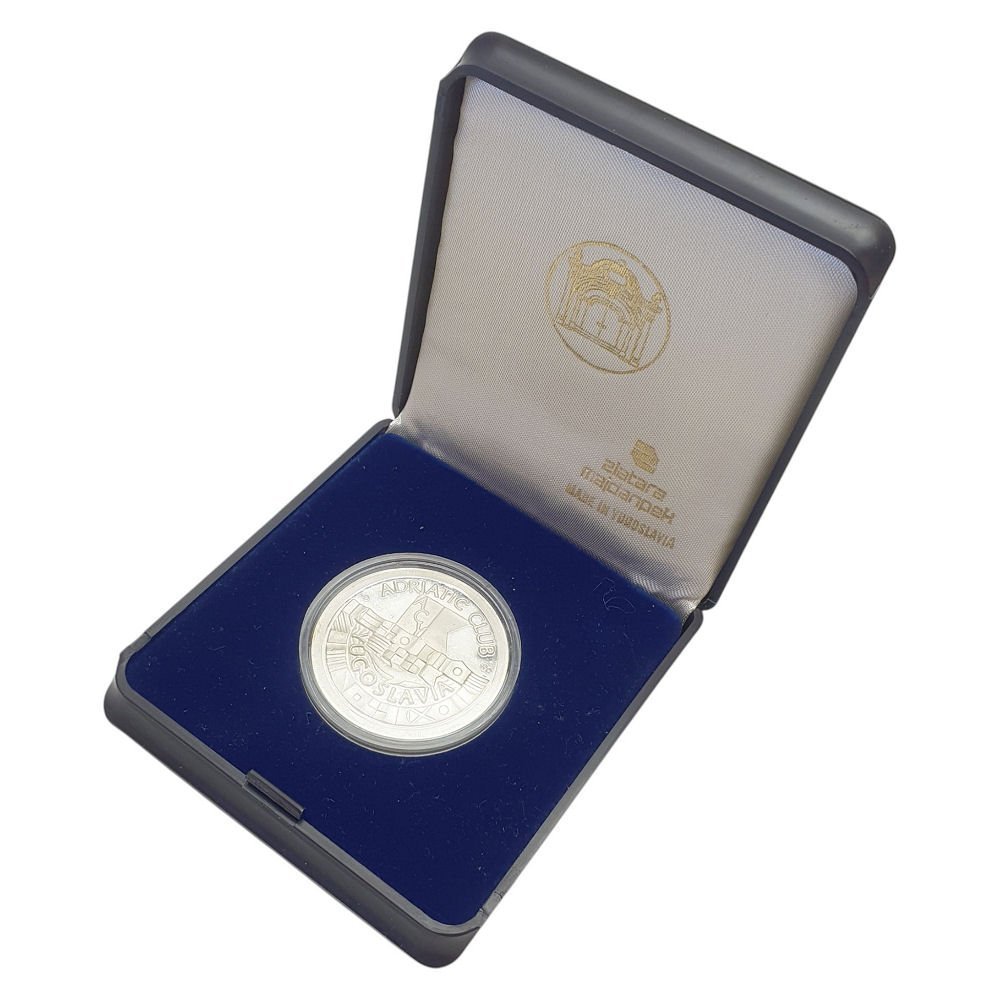 YUGOSLAVIA Croatia / ACY / 1990 Adriatic Club Yugoslavia / Yachting Club / 17 g / .925 Silver medal / by Damir Mataušić / in case Proof