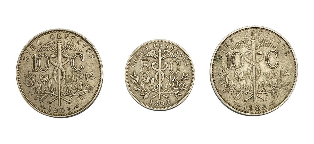 BOLIVIA 5 and 10 centavos / 3 pcs. coins lot
