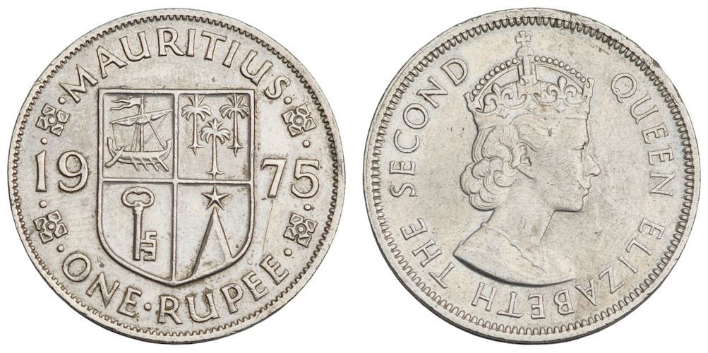 MAURÍTIO 1 rupia 1975 / VF