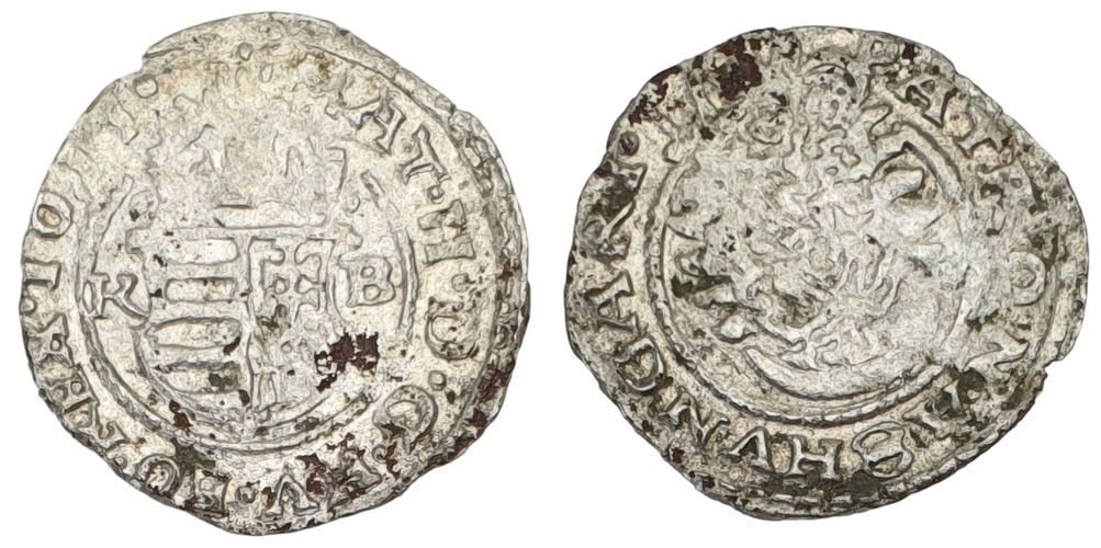 HUNGFARSKA 1 denar 1611KB / Matija II / Srebro / VF